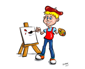 Caricature of Artist - Weber Art and Media