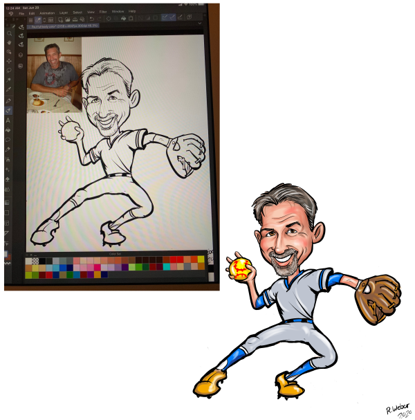 Weber Art and Media - Paul playing softball